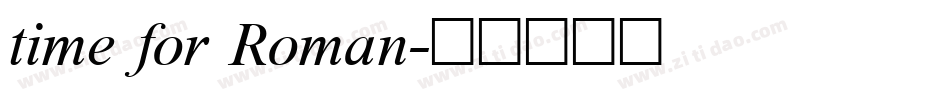 time for Roman字体转换